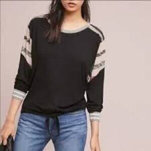 TINY Anthropologie Pippa Patchwork Chiffon Jersey-Knit Medium